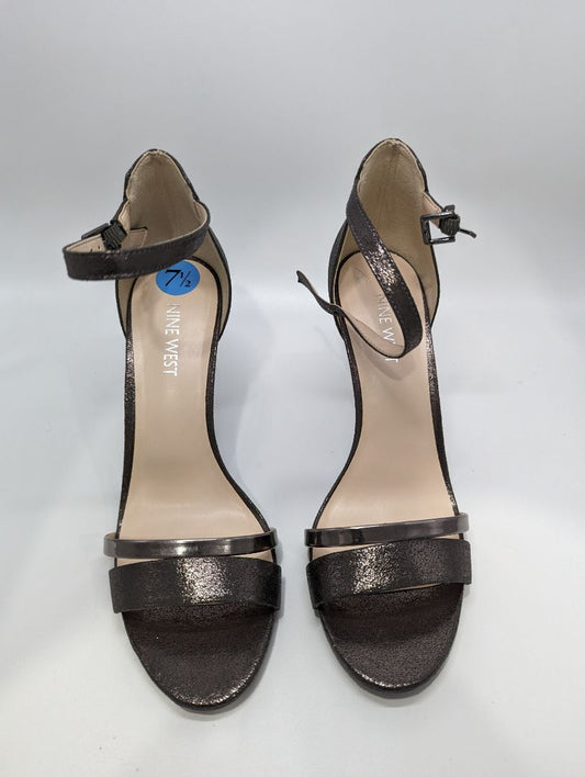 Nine West Pewter Silver Heels