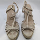 Colin Stuart Light Beige Strappy Wedges