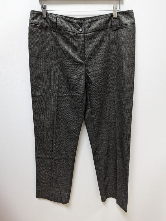 AB Studio Heather Grey Knit Straight Pants