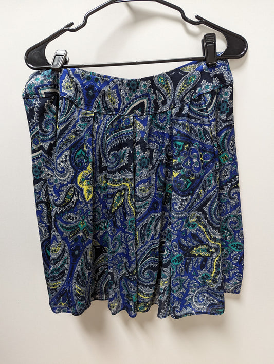 INC Blue Paisley Mini Skirt