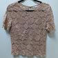 ONLY Light Pink Sheer Lace Blouse