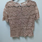 ONLY Light Pink Sheer Lace Blouse