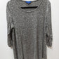 Apt. 9 Grey 3/4 Sleeve Knit Blouse