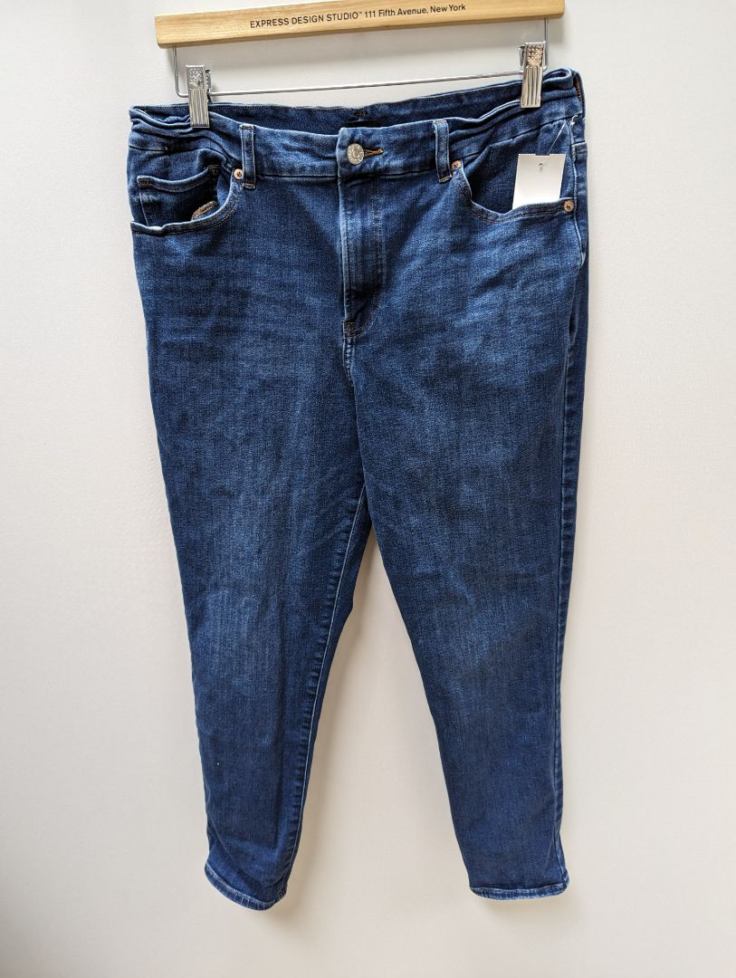 Express Medium Wash High Rise Skinny Jeans