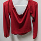 Windsor Red V-Neck Cropped Blouse