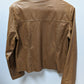 SELENE Brown Faux Leather Zip Up Jacket