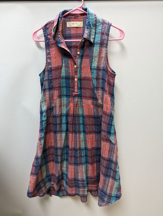 Isabella Sinclair Blue/Red Plaid Lined Dress