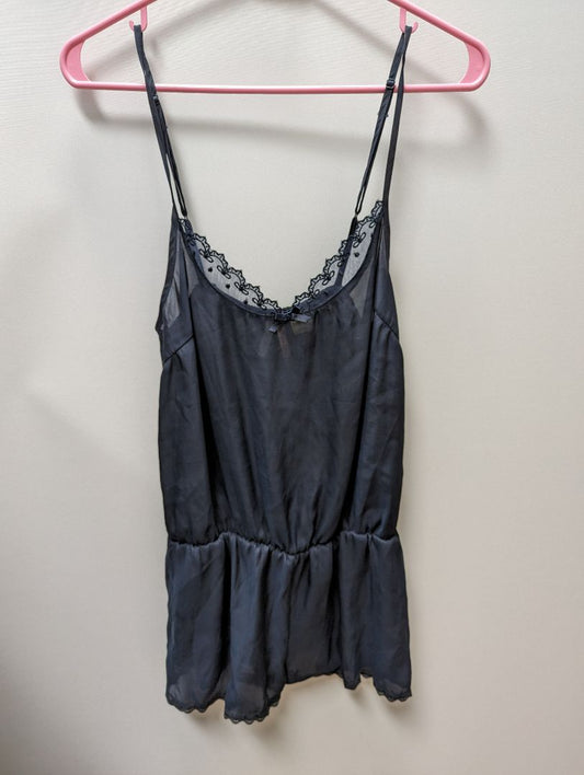 Sparkle & Fade Navy Lace Trimmed Romper