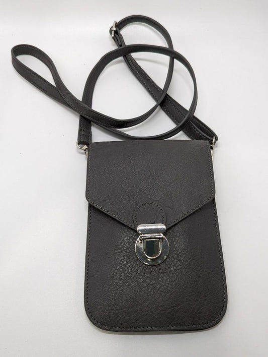 Grey Touch Screen Crossbody Phone Purse