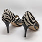 Michael Kors Black/White Zebra Fur Heels