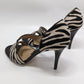 Michael Kors Black/White Zebra Fur Heels