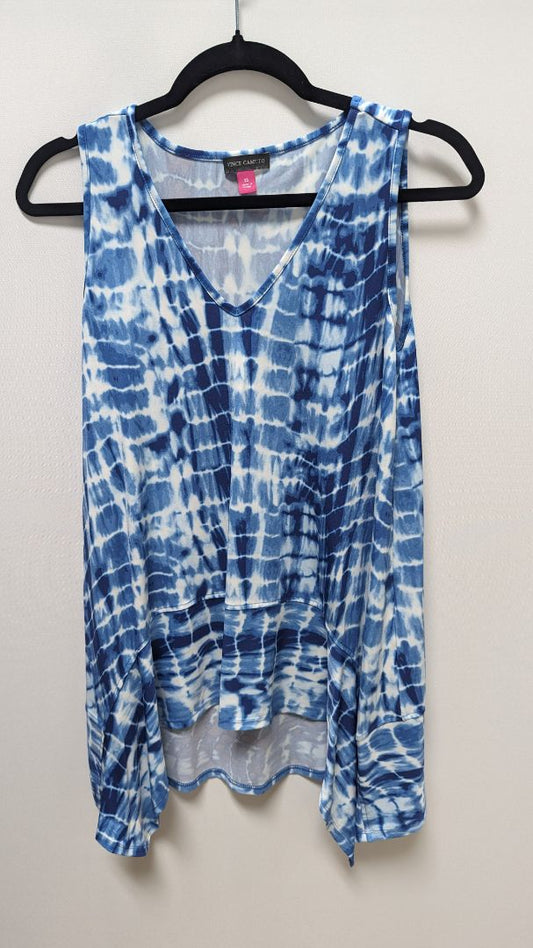 Vince Camuto Blue Tie Dye Sleeveless Blouse