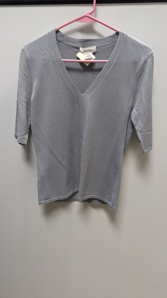 Calvin Klein Light Grey Knit Blouse