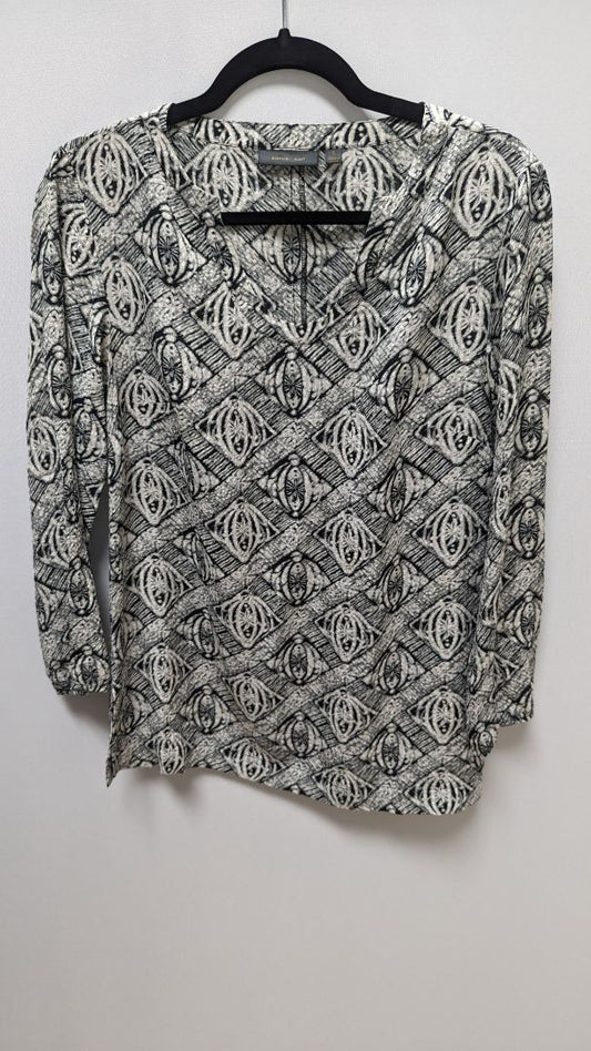 amber sun White/Black Patterned Blouse