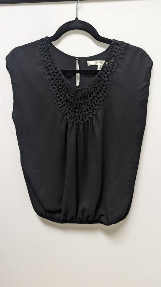 Studio M Black Macrame Blouse