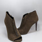 Coach Green Suede Olie Bootie Heels