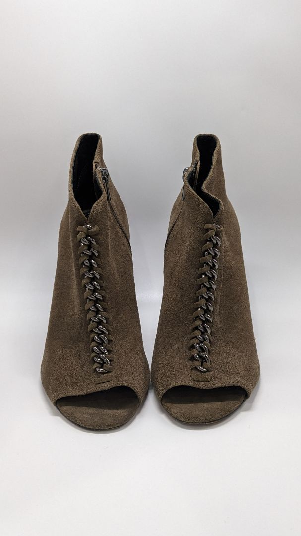 Coach Green Suede Olie Bootie Heels