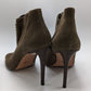 Coach Green Suede Olie Bootie Heels