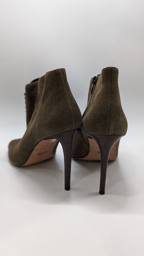 Coach Green Suede Olie Bootie Heels