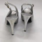 Guess Silver Glitter Sling Heels