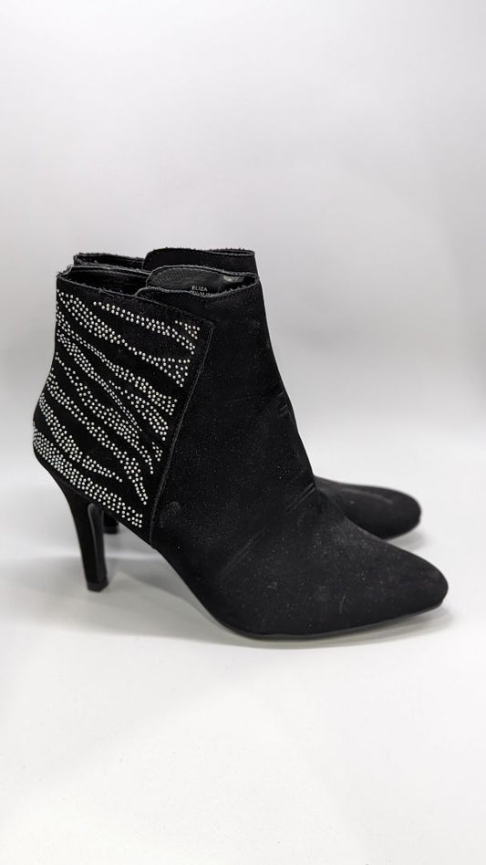 Me Too Black Embellished Suede Boots