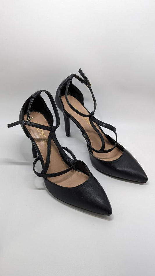 Christian Siriano Black Strappy Heels