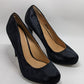 BCBGMAXAZRIA Black Satin Heels