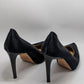 BCBGMAXAZRIA Black Satin Heels