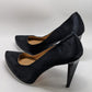 BCBGMAXAZRIA Black Satin Heels