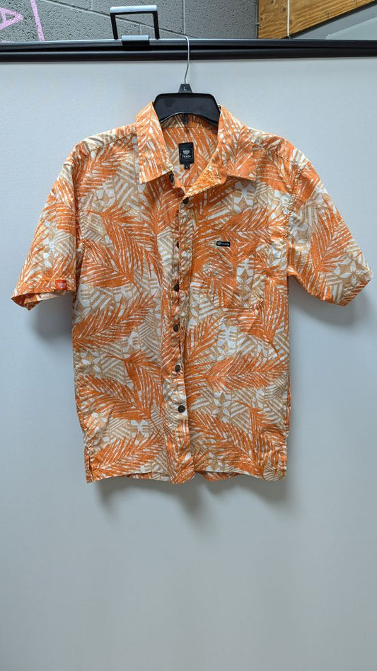 TANOA Orange Palm Button Up Shirt