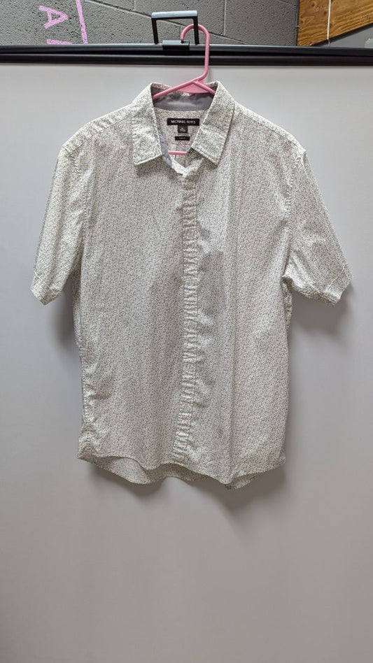 Michael Kors Ivory Patterned Button Up Shirt