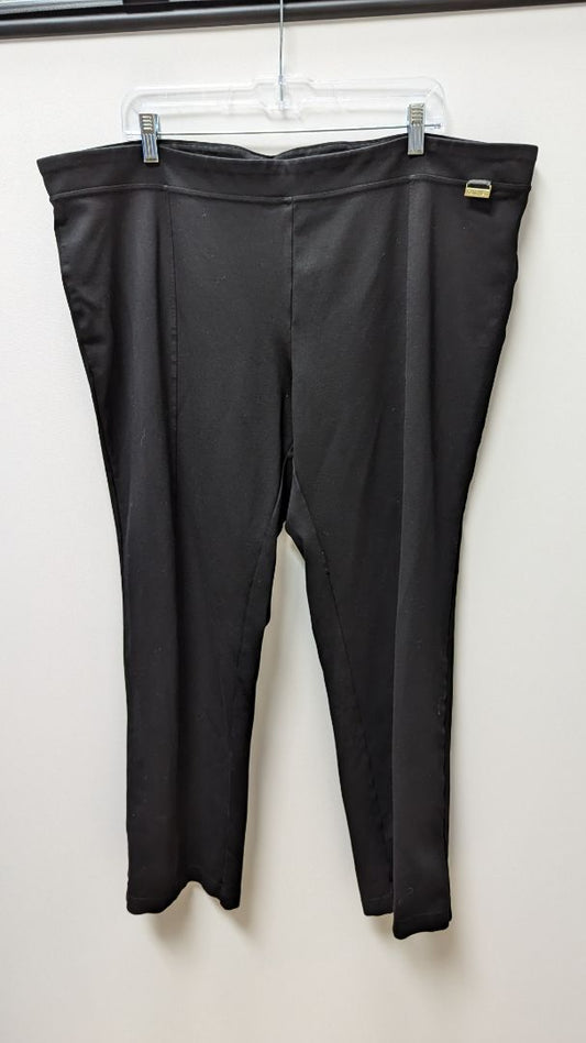 Calvin Klein Black Power Stretch Pull On Straight Pants