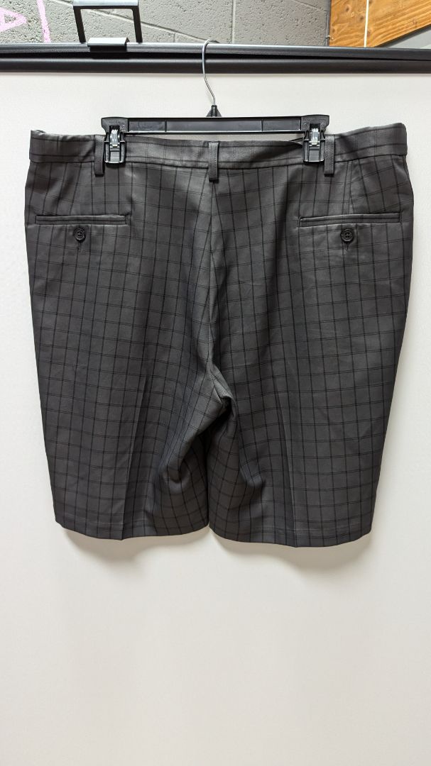 haggar Dark Grey Plaid Shorts