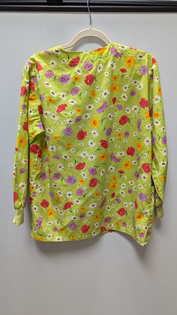 EXPO Green Floral Scrub Jacket