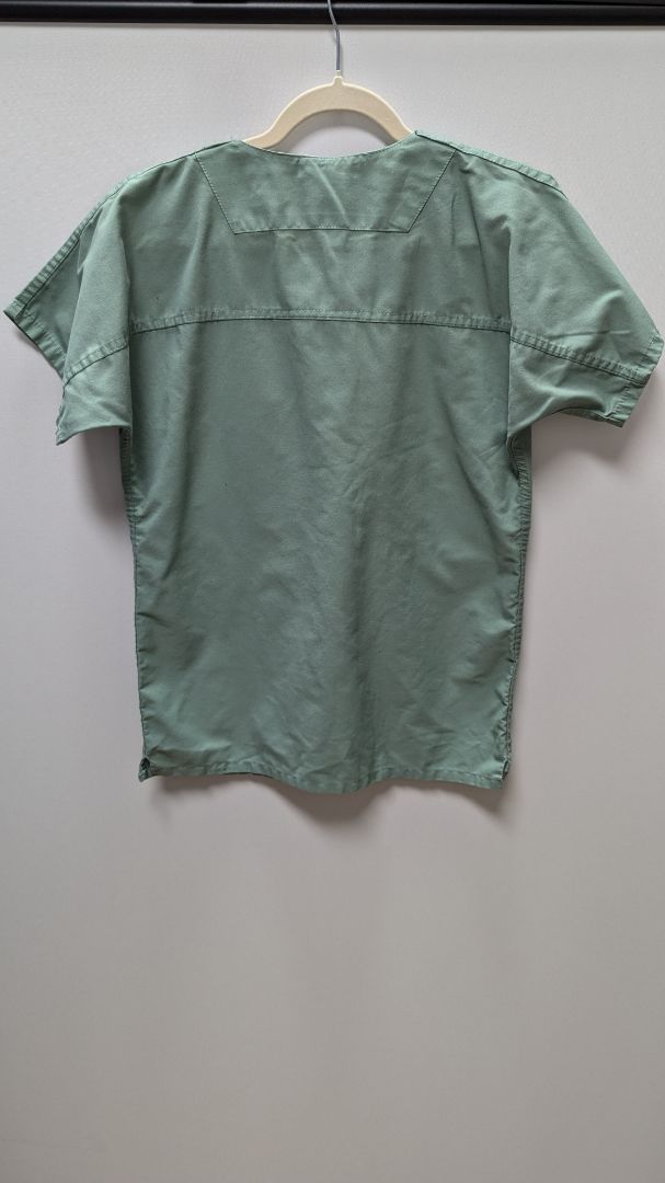 Landau Sage Green Inner Pocket Scrub Top