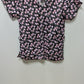 medgear Black/Pink Floral Scrub Top