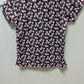 medgear Black/Pink Floral Scrub Top