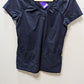 Koi Navy Lace Neck Scrub Top