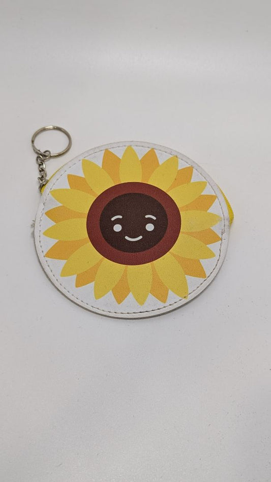 Smiling Sunflower Zippered Pouch