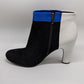 Sam Edelman Black/White/Blue Colorblock Heel Boots