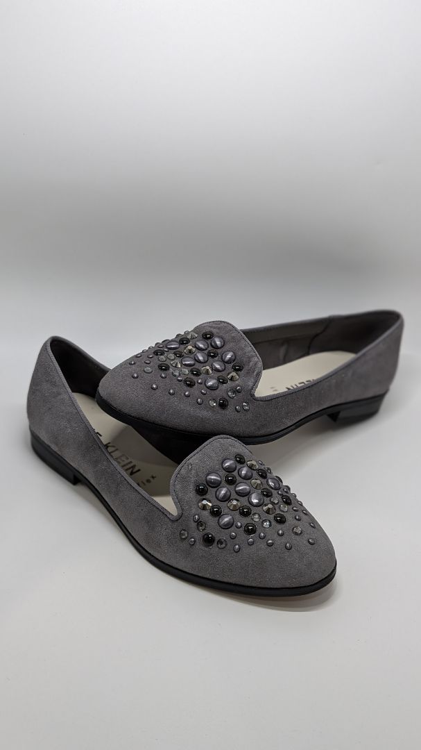 Anne Klein Grey "Akdella" Studded Flats