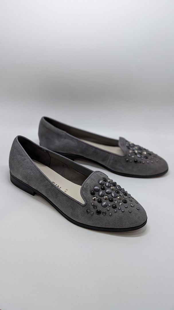 Anne Klein Grey "Akdella" Studded Flats