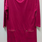 Joan Vass Pink 3/4 Sleeve Dress with Zippered Pockets