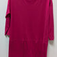 Joan Vass Pink 3/4 Sleeve Dress with Zippered Pockets