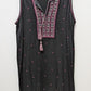 J.Jill Black Embroidered Sleeveless Dress