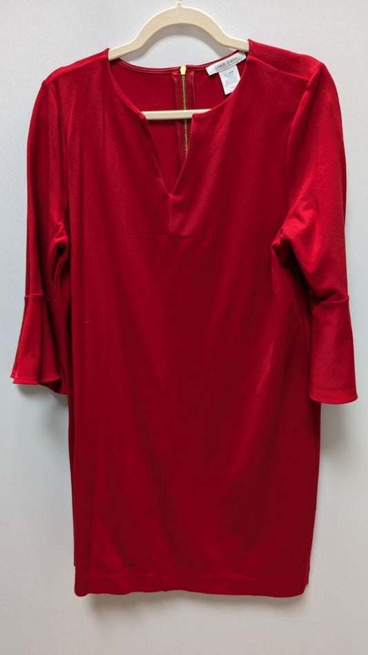 Joan Vass Red Bell Sleeve Dress