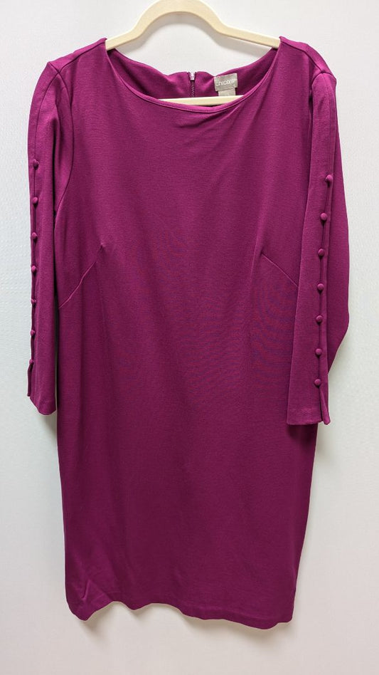 Chico's Purple Long Sleeve Dress with Buttons