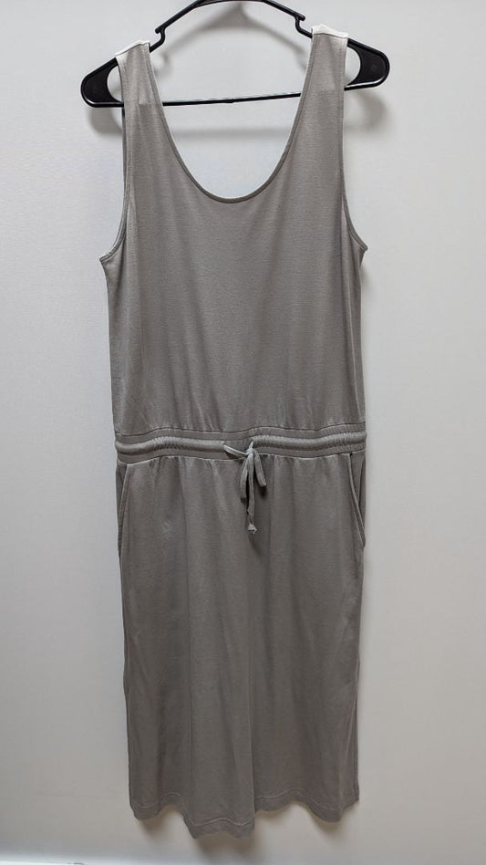 Haven Grey Organic Cotton Tie Waist Midi Dress