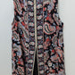 J.Jill Black Paisley Split-Back Tunic Tank Blouse