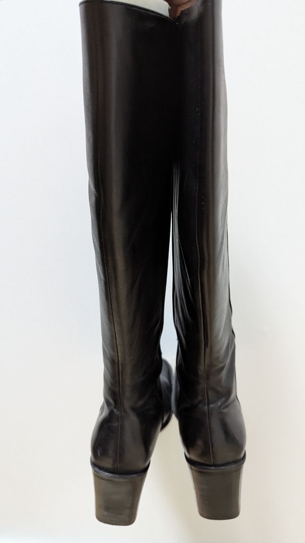 Brioso Black "Milano" Wide Calf Heel Boots